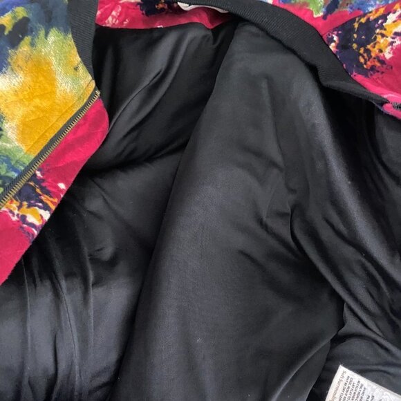 Soft Surroundings Floribella Bomber Jacket Large Quilted Floral Zip‎ CJ-1223 - Picture 9 of 9